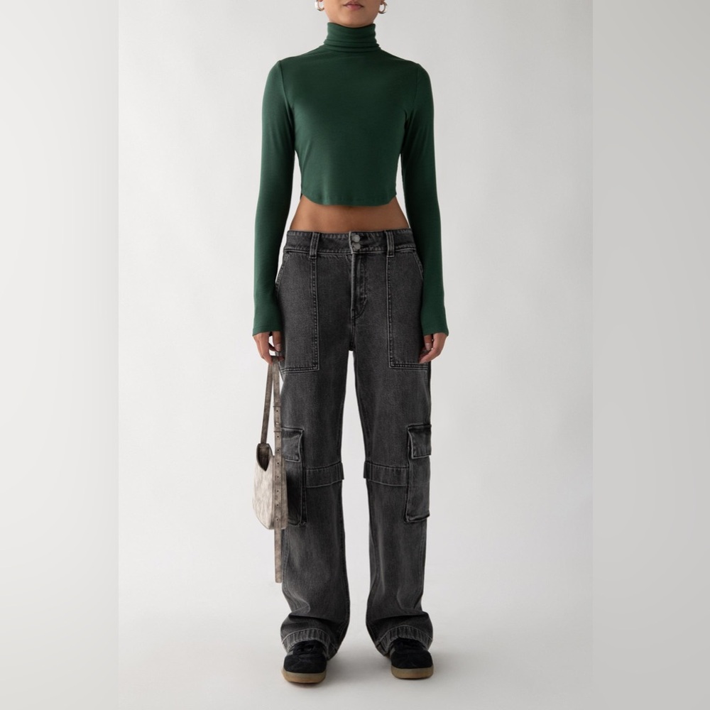 Oak + Fort Black Wash Cargo Jean